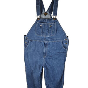 Boulder Creek Trading Company Bib Overalls SZ 46 Unhemmed 46/38 denim Farmer